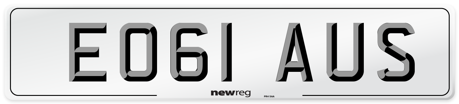 EO61 AUS Number Plate from New Reg